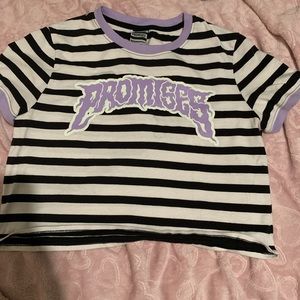 Broken promises cropped shirt
